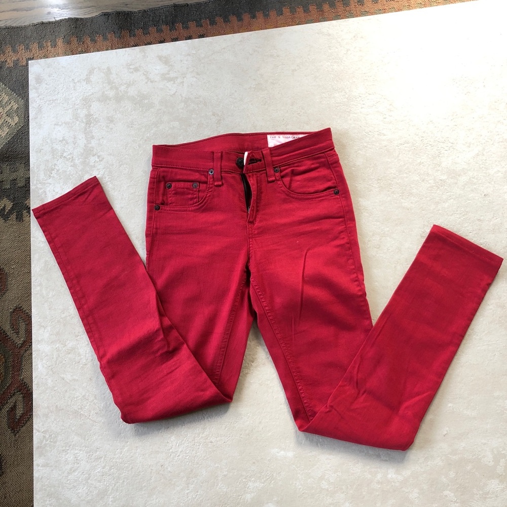 Rag and bone red jeans